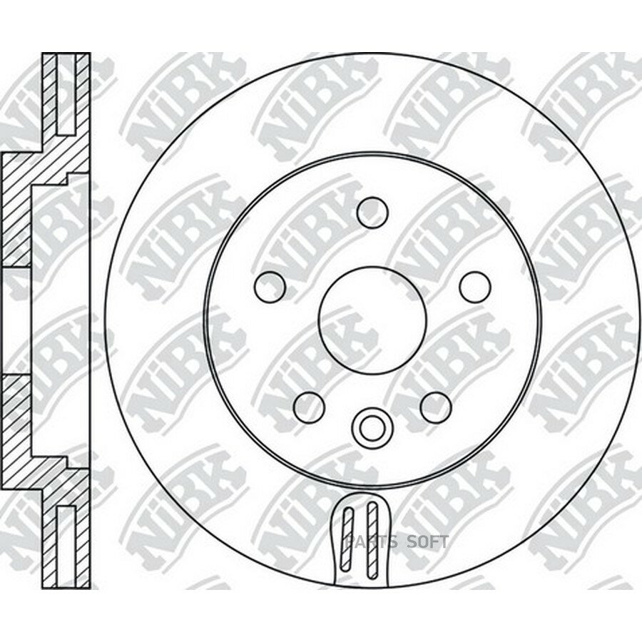 Диск тормозной ford galaxy ii (wa6) s-max (wa6) - land rover freelander 2 (l359) - volvo s60 ii (134 NIBK RN1756 | цена за 1 шт
