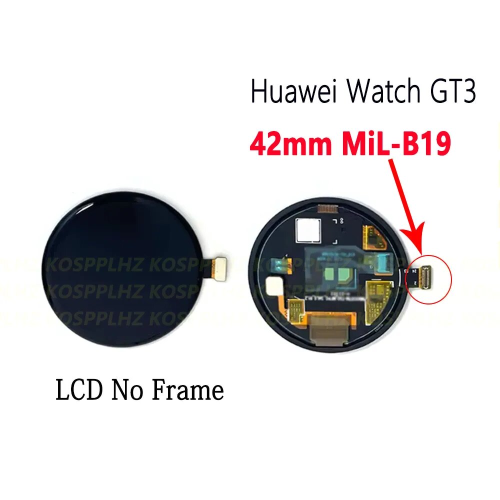 Для Huawei Watch GT3 Ремонт экрана дисплея Watch GT3 46 мм JPT-B29, JPT-B19 MiL-B19 No Frame