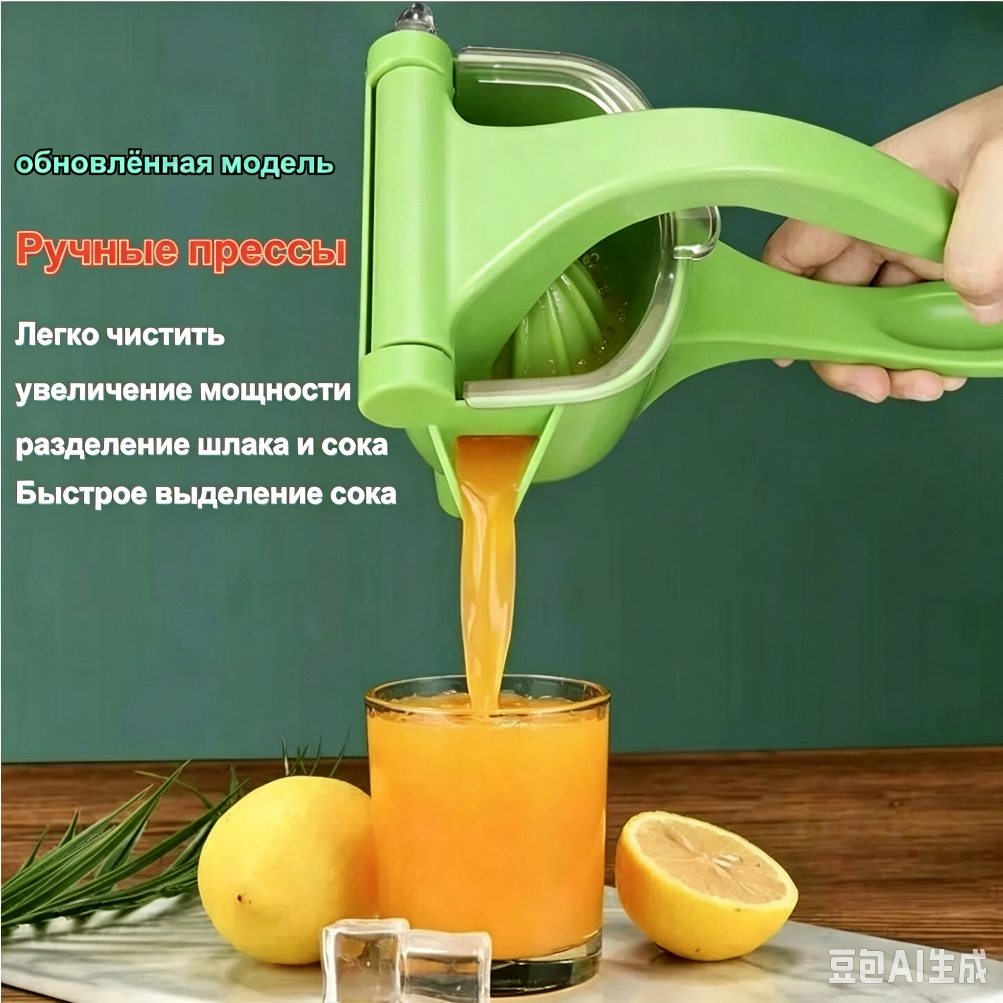 Ручная соковыжималка для цитрусовых и овощей с чашей 400 мл, портативная и удобная для дома и путешествий