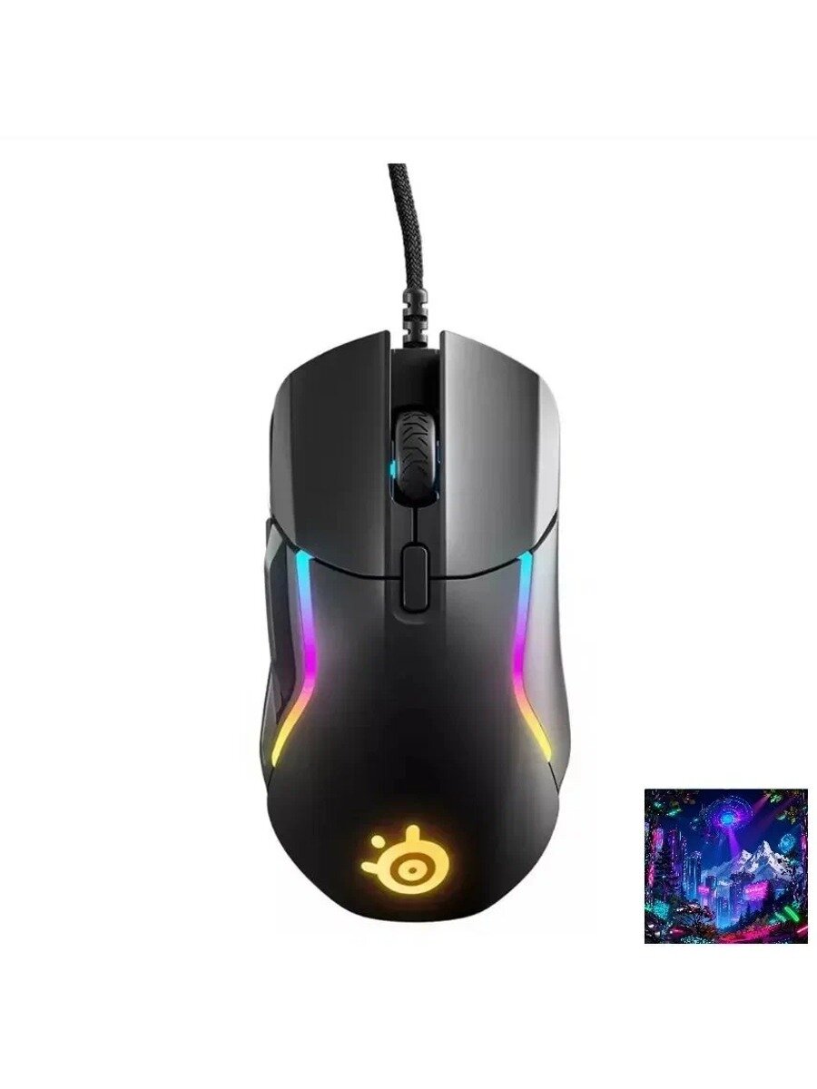 SteelSeries Игровая мышь, черный, Интерфейс USB, Макс. разрешение датчика, dpi 18000