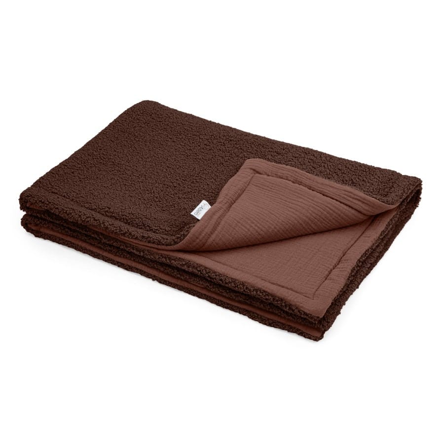 Плед Albero Mio Cotton Mu lin Boucle, коричневый, 75x100 см