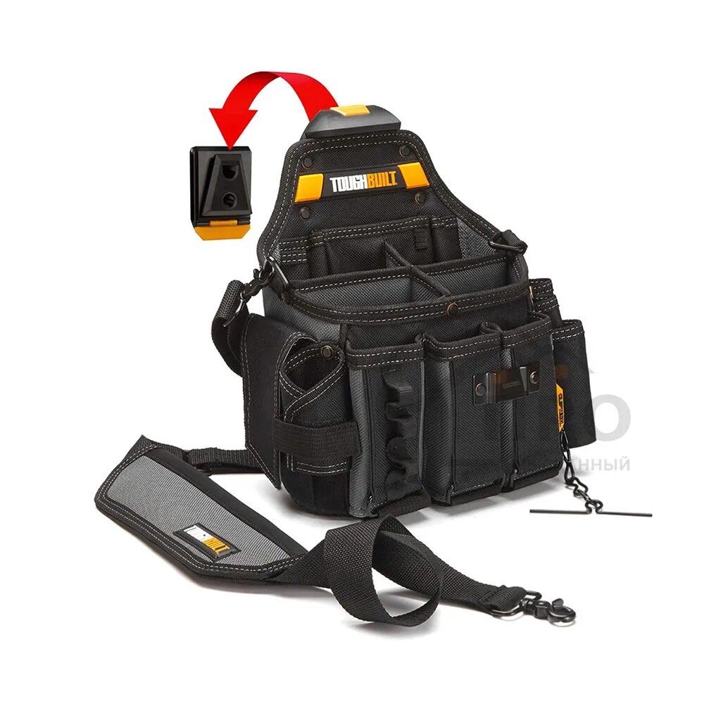 Сумка ToughBuilt Master Electrician + плечевой ремень, черный