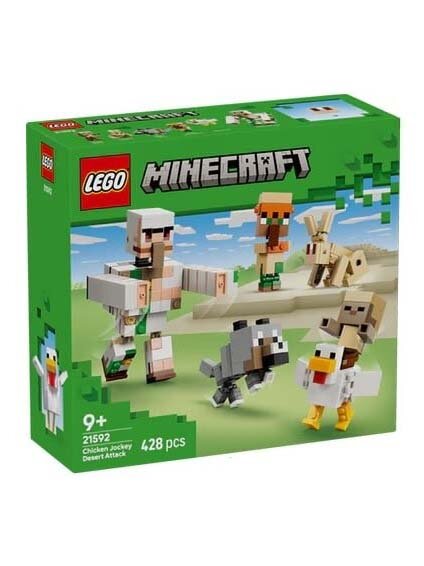 Конструктор LEGO Minecraft Атака всадника на курице в пустыне, 428 деталей, возраст от 9+, 21592