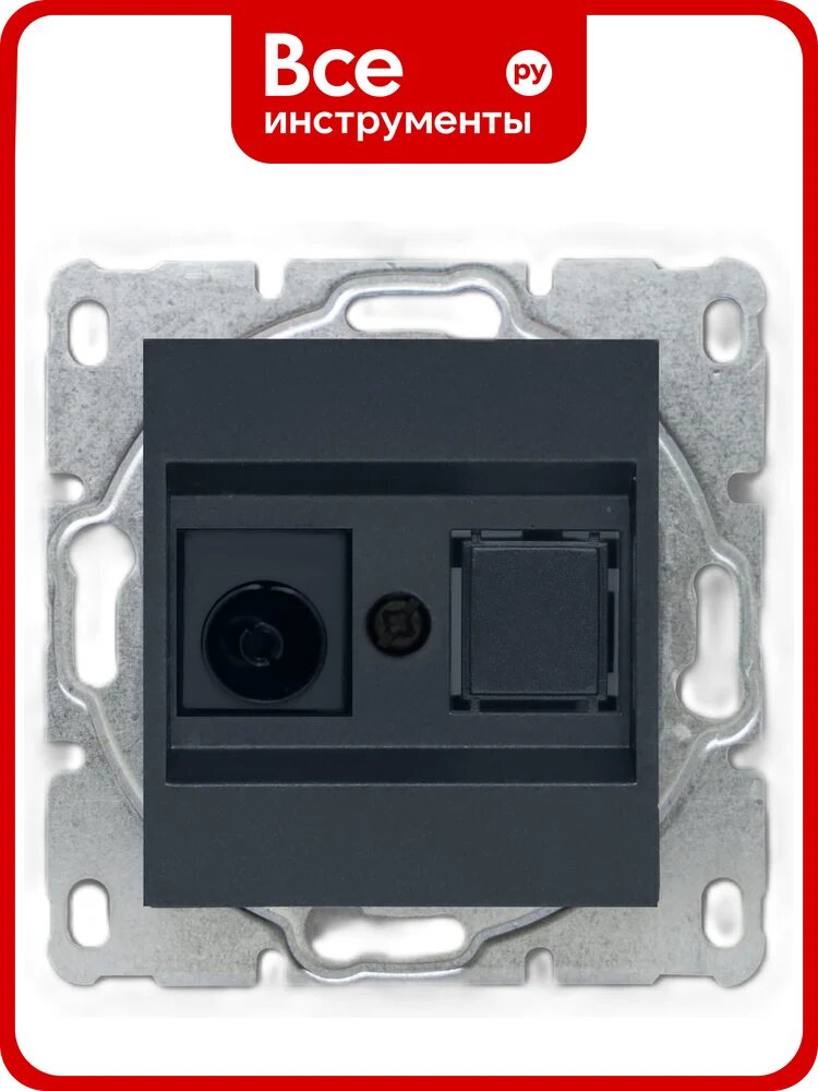 Розетка Metronex Electric Рим Графит для TV без рамки FRZ00010132GRA