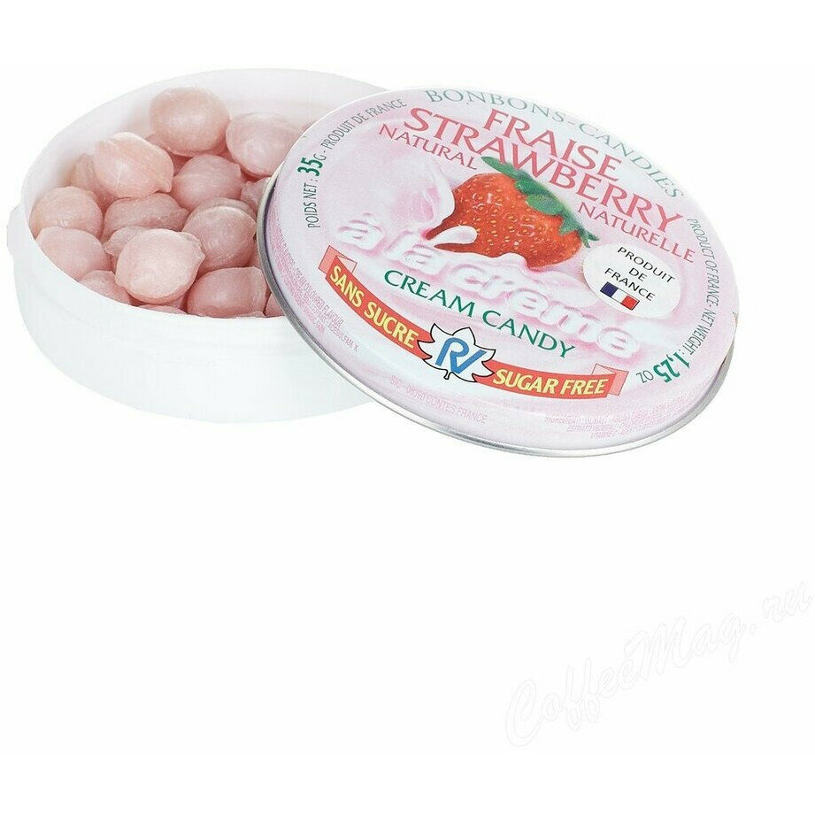 Леденцы RENDEZ VOUS вкус Клубника со сливками, без сахара, 35г