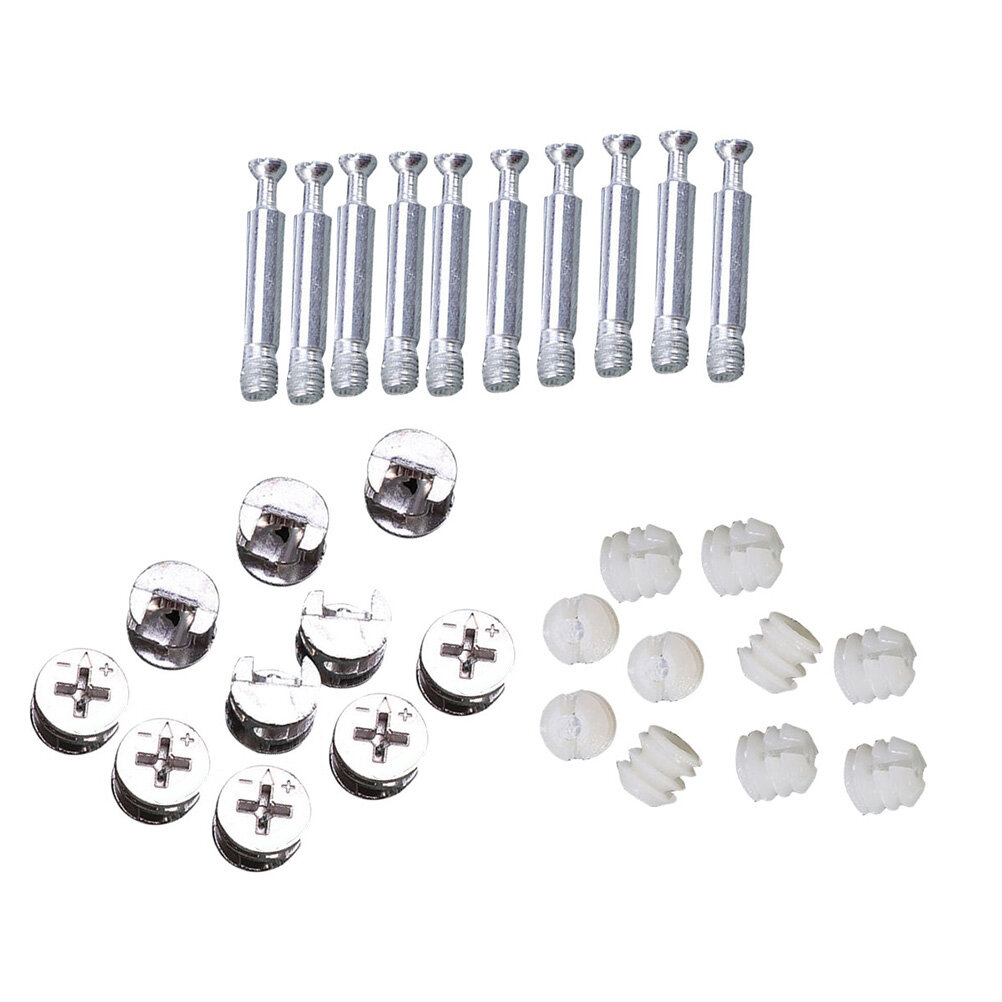 24 Набора Соединители Для Мебели Cam Fittings Болты Штифты Замковые Фиксаторы 4.00X0.60X0.60Cm