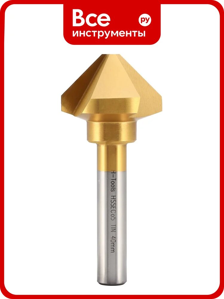 Зенковка H-Tools 90гр. 40.0мм HSSE-Co5 TiN 3z L-92мм 795400EHT