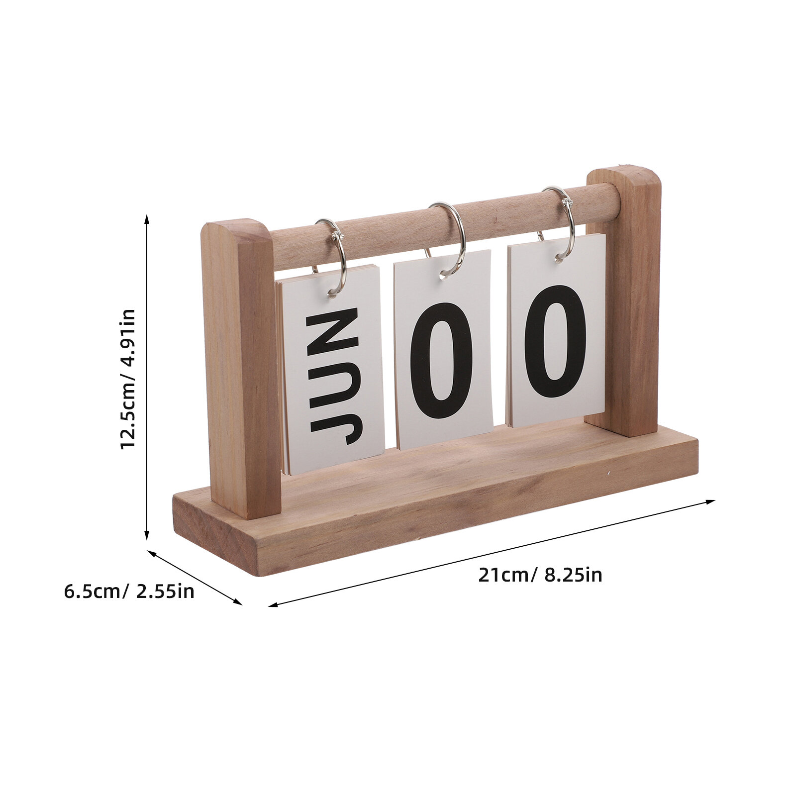 Деревянный Календарь На Стол Reusable Календарь 21.00X12.50X6.50Cm