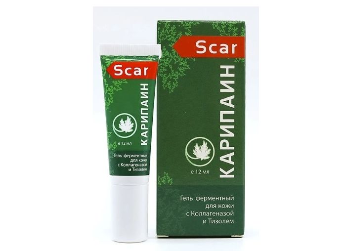 Карипаин scar гель для кожи ферментный 12 мл
