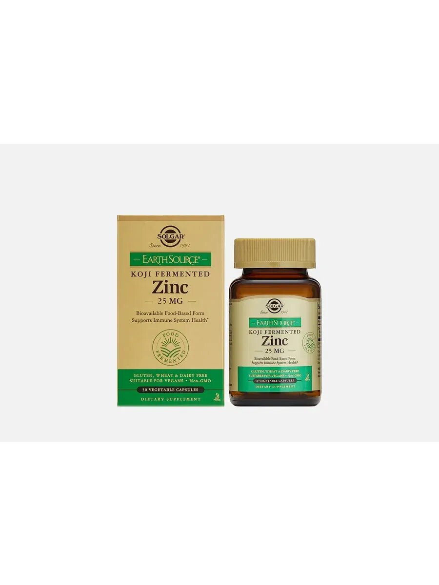 #Solgar Koji Zinc 25 мг в капcулах Цинк 30шт#