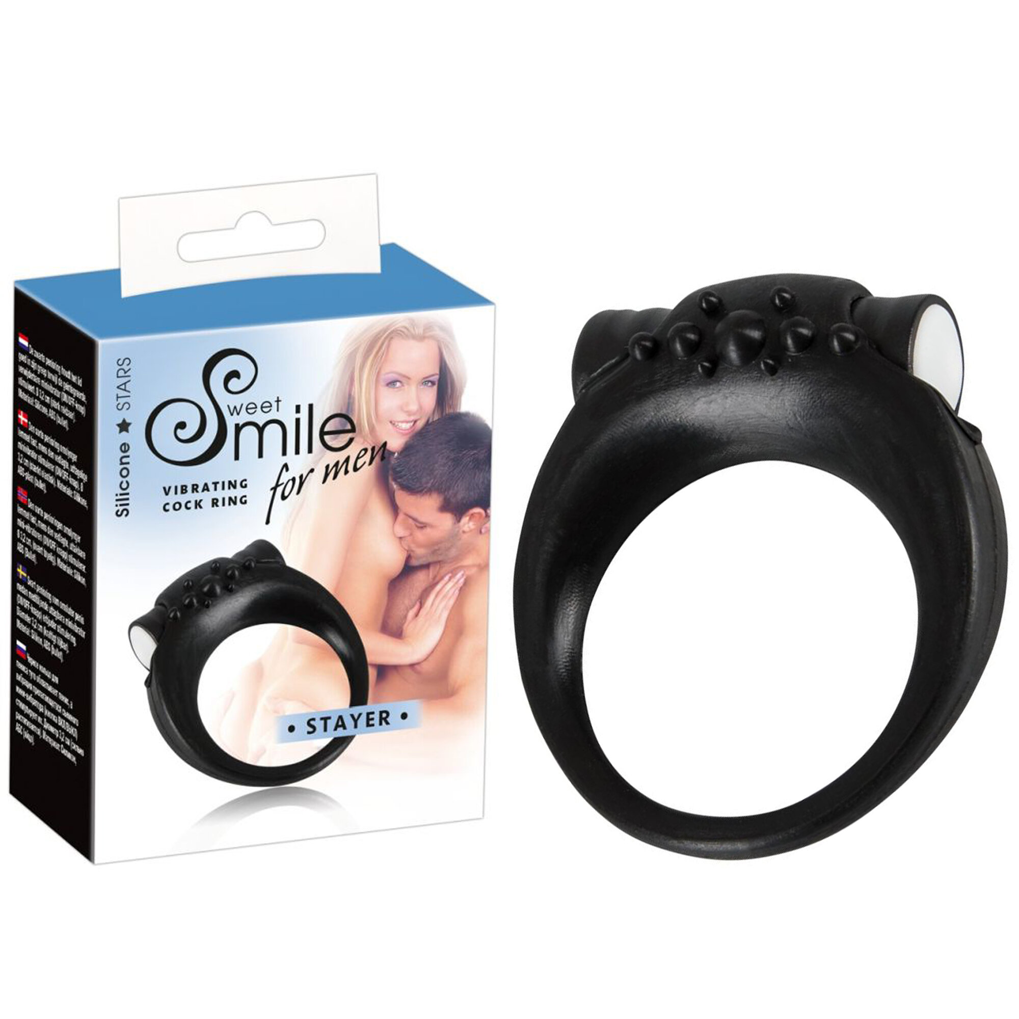 Эрекционное виброкольцо черное Vibro-penis Ring by Sweet Smile ( Ø 3.2 см) Orion, 5848780000
