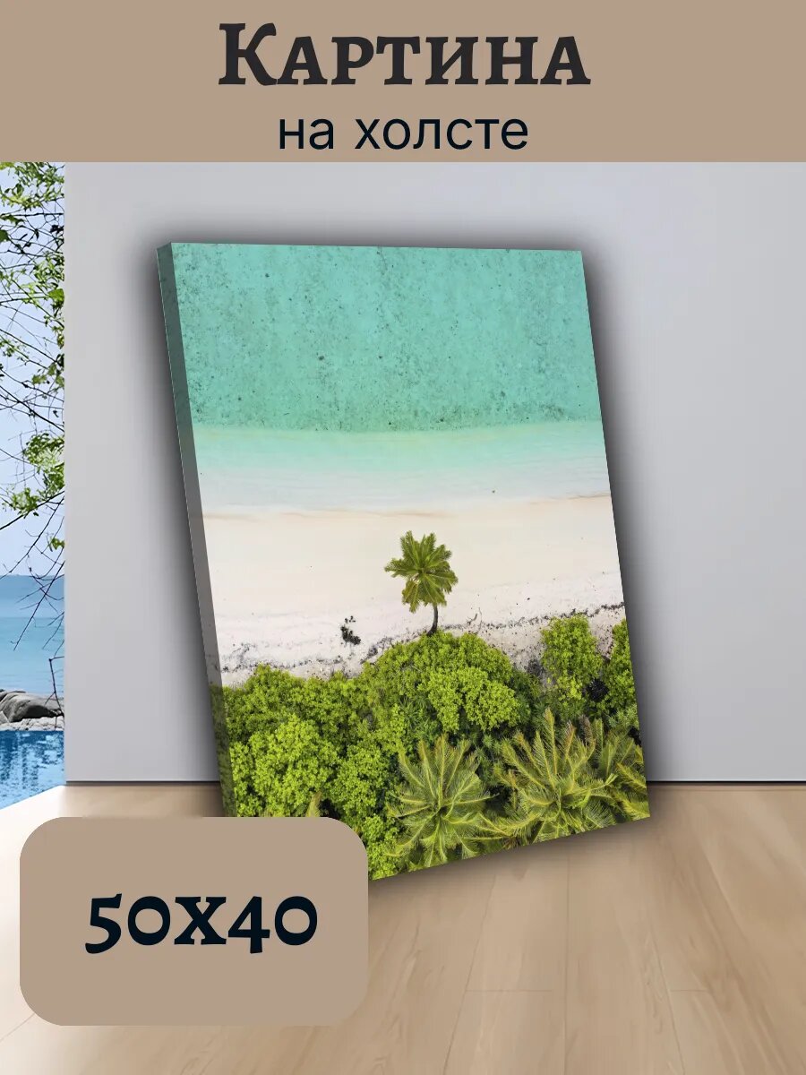 Картина Постер Мальдивы Maldives 40x50 тропический пейзаж