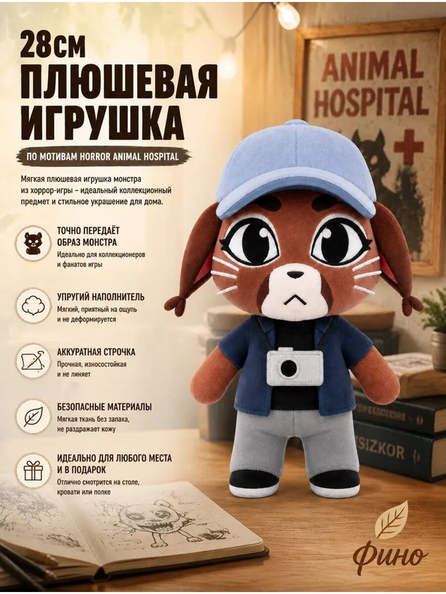 Мягкая плюшевая игрушка Больница для животных (Animal Hospital Roblox) отличный подарок для детей.