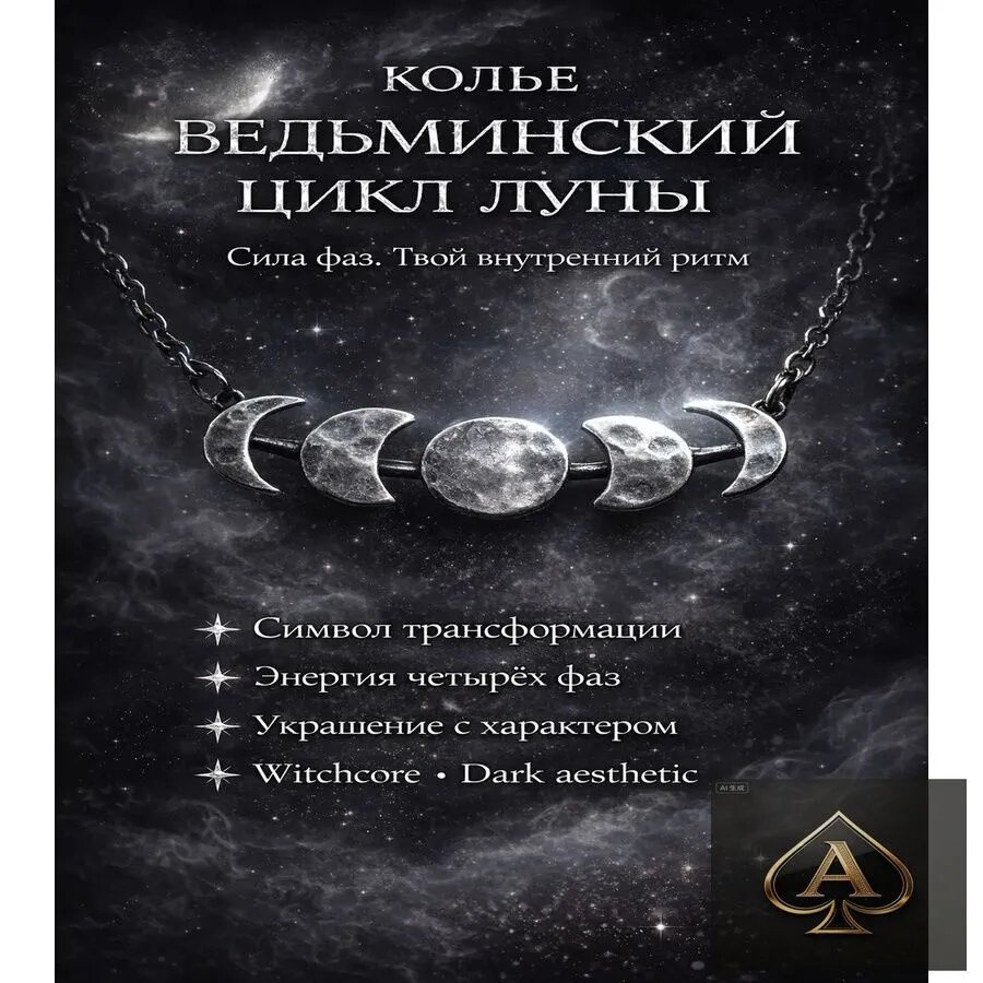 Талисман Оберег/Колье Ведьминский цикл Луны
