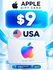 Карта пополнения Apple ID, 9 USD, США, цифровой код Apple Gift Card | Подарочная...