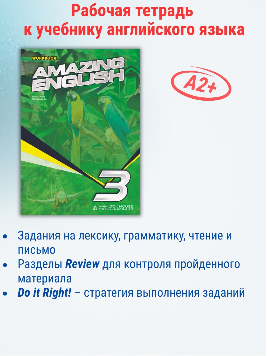 Amazing English 3 (A2+) Workbook / Рабочая тетрадь к учебнику английского языка