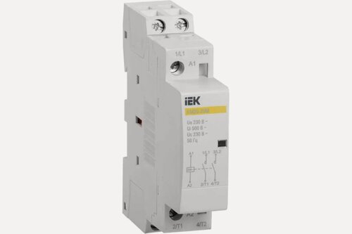 Изображение товара Контактор модульный IEK КМ20-20М 2P 20А 220(230)В 2НО