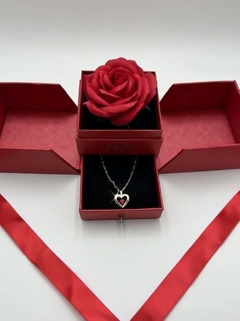 Подарок для девушки: шкатулка с ожерельем красивые набор для подарка — фото 1