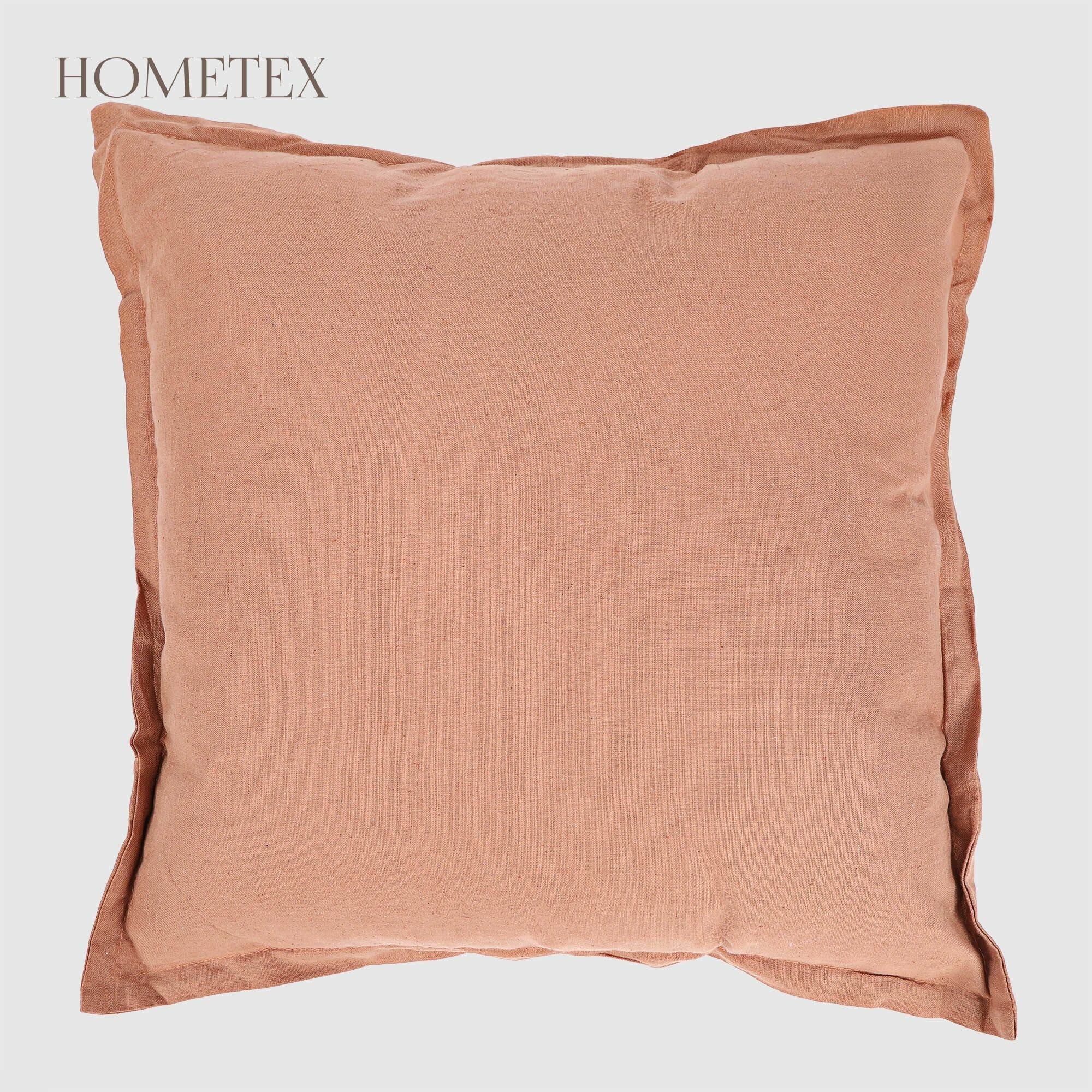 Подушка декоративная Hometex льняная с бортом 45x45 см терракота