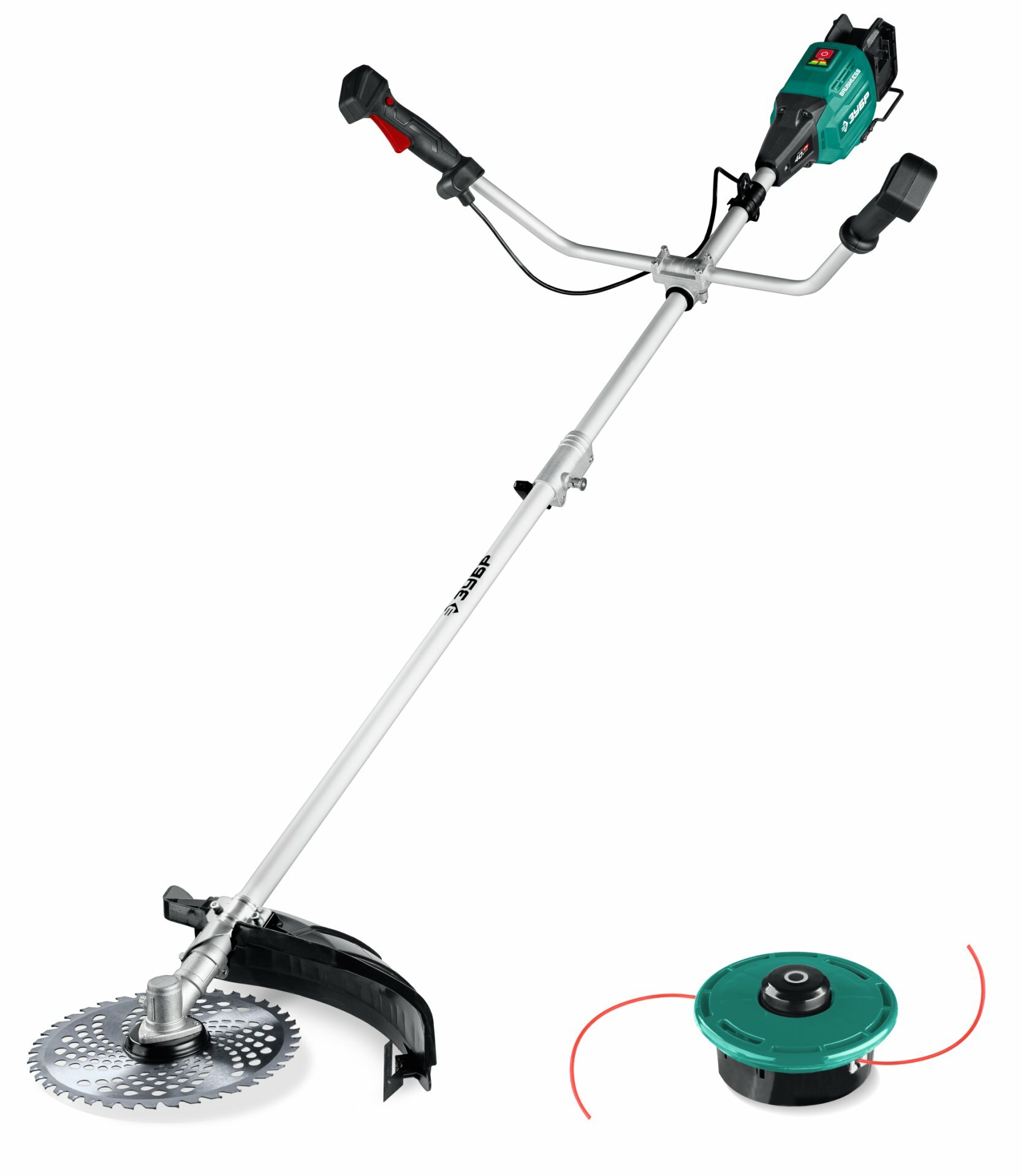 ЗУБР 40 В (2x20В), 430 мм, без АКБ (LMS), триммер-коса аккумуляторный бесщеточный (ТАБ-4043)