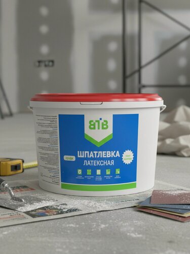 Изображение товара ВТВ, Шпатлевка латексная для внутренних и наружных работ, под покраску, 30 кг, Профи
