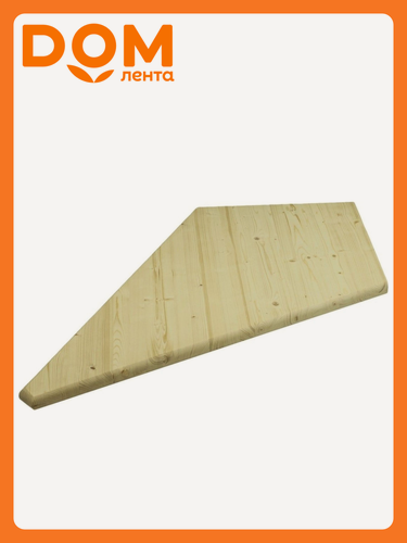 Изображение товара Ступень угловая Алексинский ДОК, сосна, сорт АВ, 40x950x950мм, бежевая
