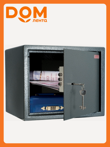 Изображение товара Сейф AIKO T-28, встраиваемый, для денег, ключевой замок, серый, 22л