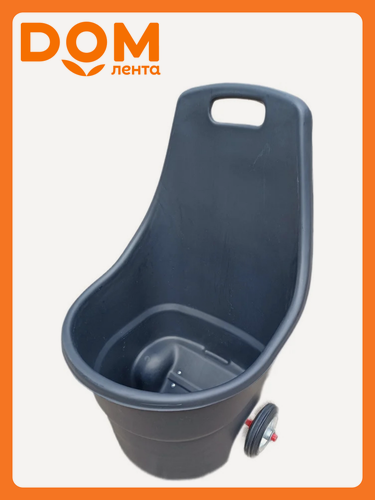 Изображение товара Ведро-тележка Антиудар, пластик, 50л, с промышленным колесом, серая