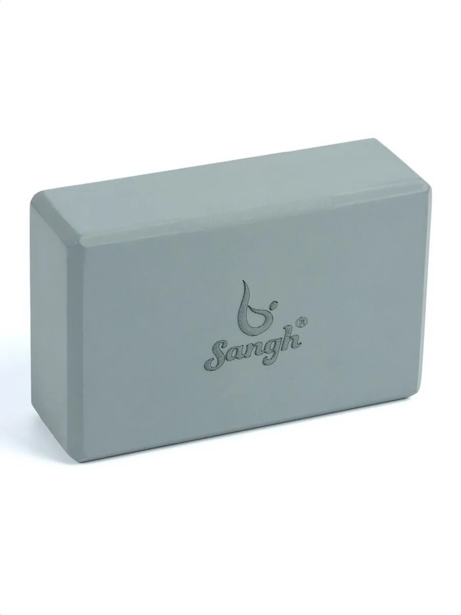 Удобный блок для йоги с серым дизайном