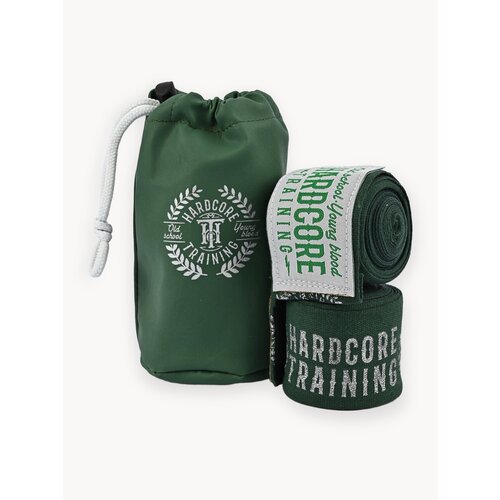 Боксерские бинты Hardcore Training Premium Green 3.5 метра зелёные