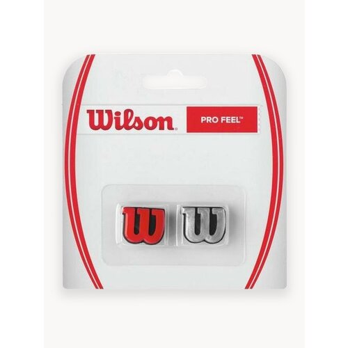 Набор виброгасителей Wilson 2024 Pro Feel Logo серо-красный