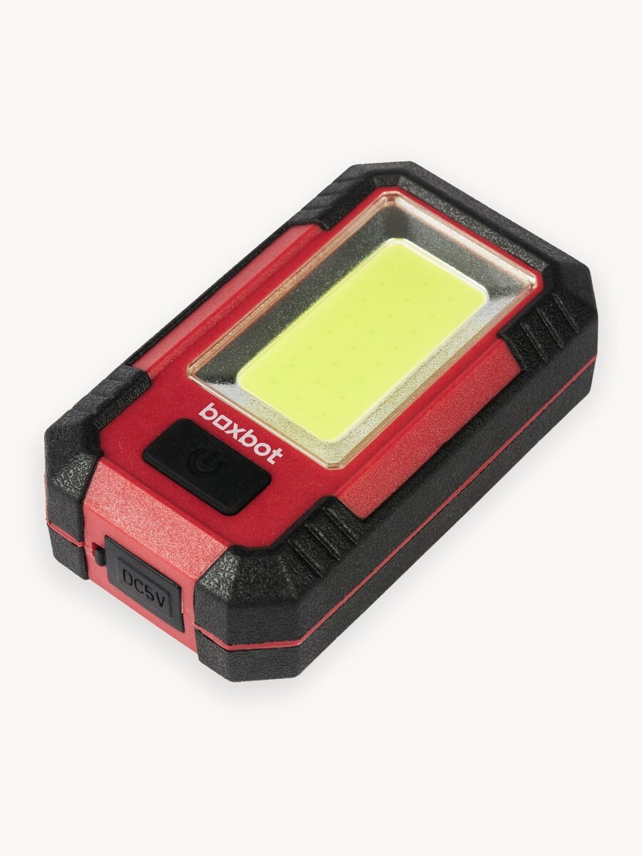 Портативный аккумуляторный фонарь Boxbot с разъёмом для зарядки, артикул PL_002