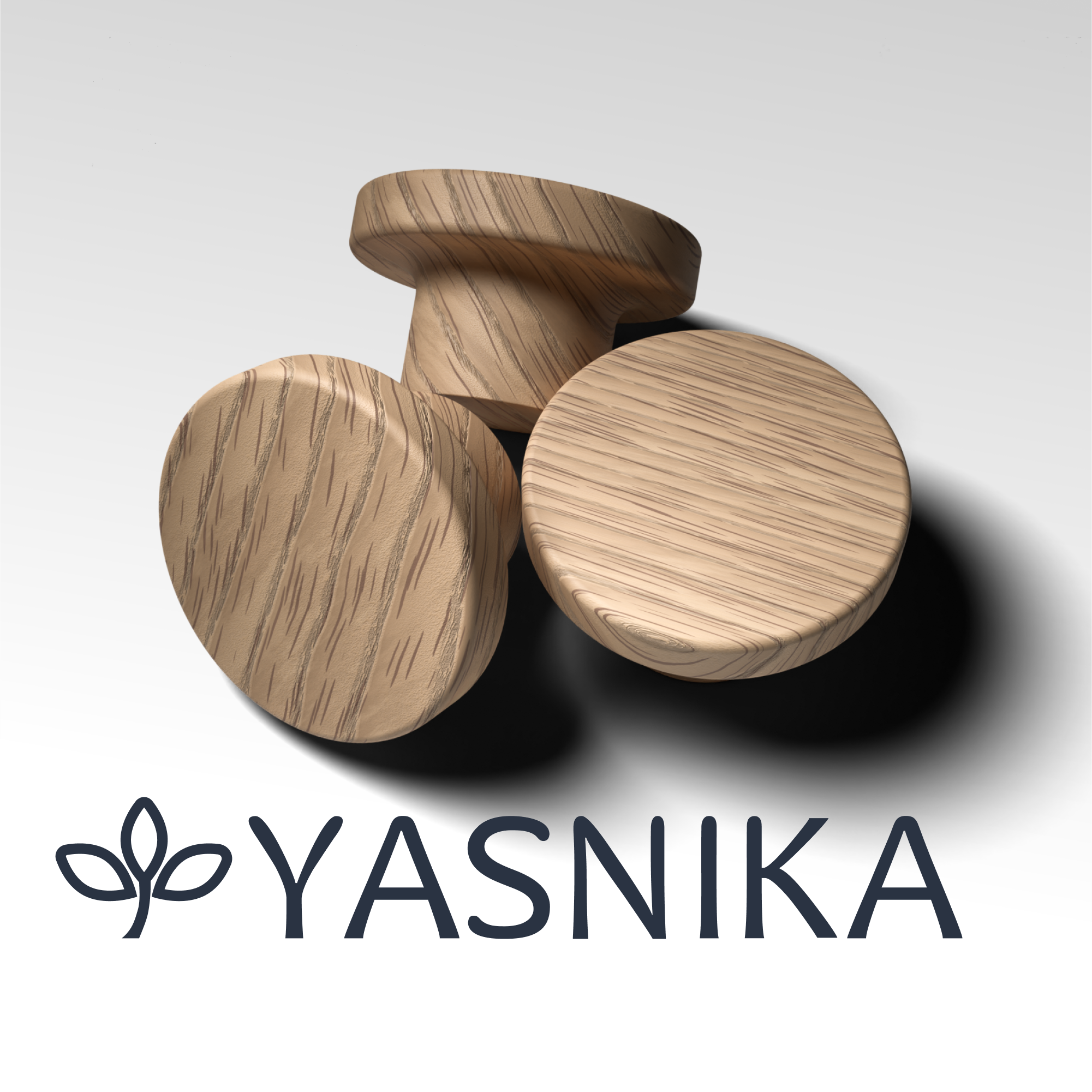 Ручки кнопки 35 мм деревянные круглые Y2, 1шт, YASNIKA, Дуб - фотография № 6