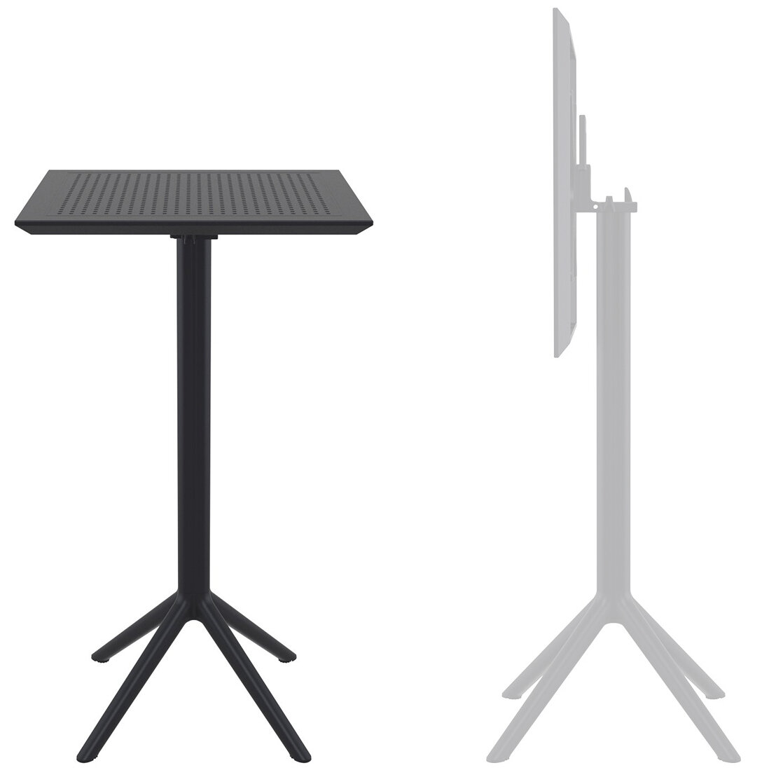 Барный стол Siesta Contract Sky Folding Bar Table 60, складной, черный - фотография № 1