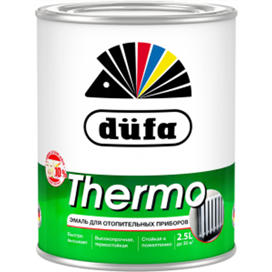 Эмаль для радиаторов Dufa Retail Thermo глянцевая белая 750 мл.