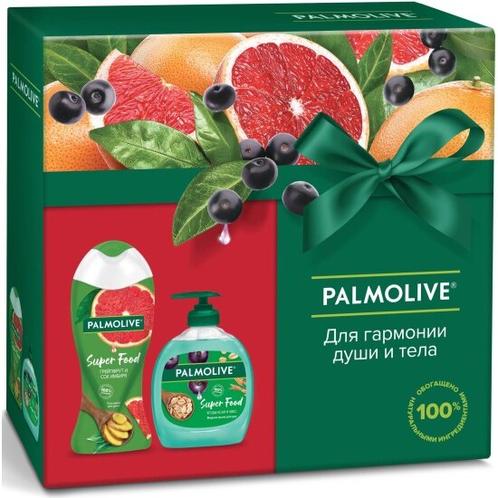 Подарочный набор Palmolive Супер фуд (гель-крем для душа + жидкое мыло)