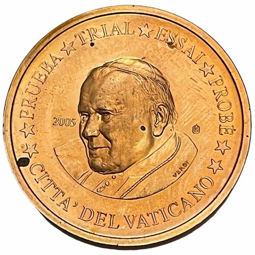 Ватикан 5 евроцентов 2005 г. (Флаг Евросоюза) Specimen (Проба)