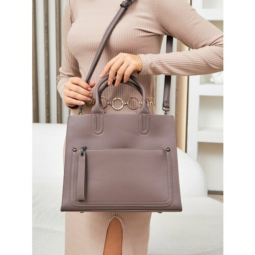 Сумка тоут LILL'SIYA, коричневый