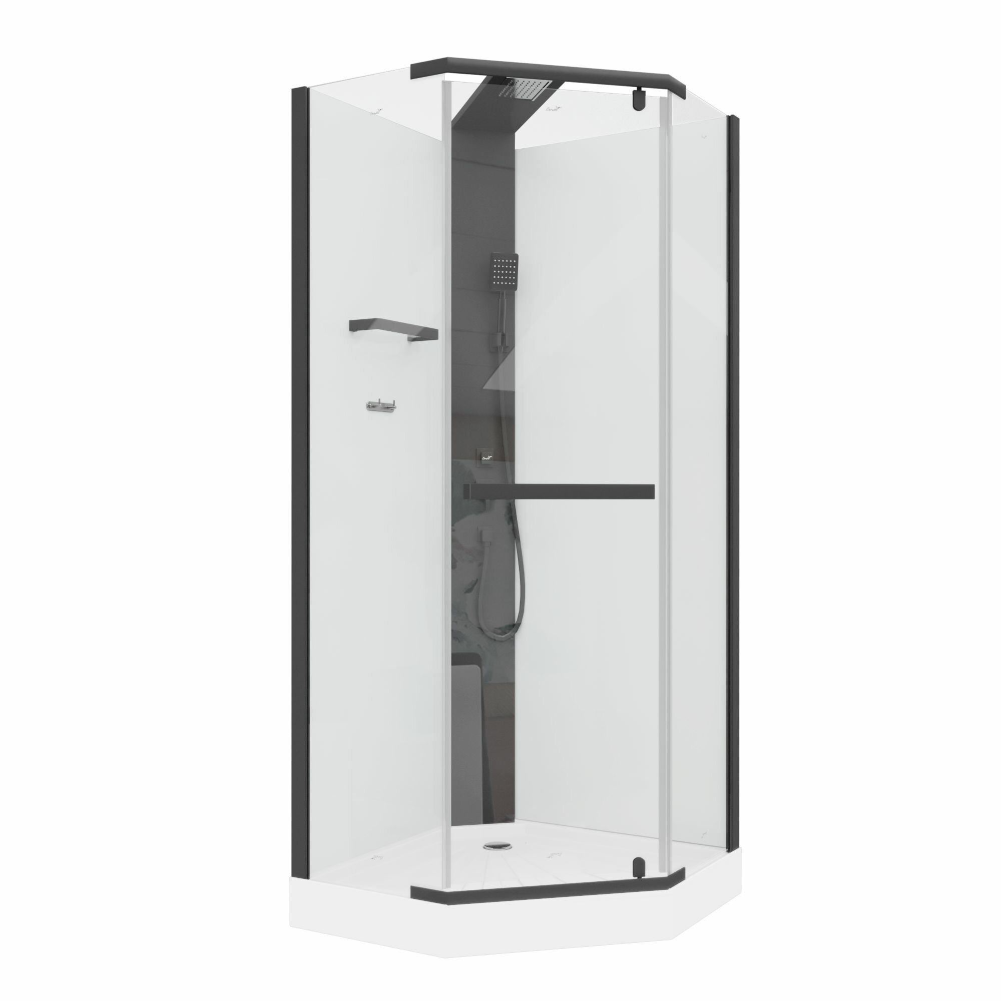 фото Кабина CHIKA901B душевая без крыши Ceruttispa (90x90x215-225)
