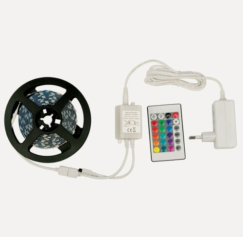 Изображение товара Светодиодная лента VOLPE ULS-Q221 5050-60LED/m-IP20-3M-RGB RRP36C24, 3 м, светодиодов: 180 шт, 36 Вт, разноцветный