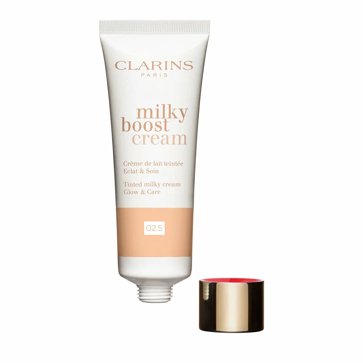 Clarins Тональный крем Milky Boost Cream Glow & Care, 45 мл, оттенок: 02.5