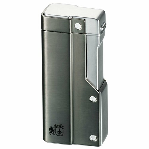 Зажигалка газовая турбо Colibri OF LONDON Trinity Satin Gunmetal & Satin Silver