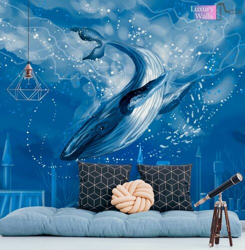Изображение товара Фотообои на стену флизелиновые 3d детские Кит 300x270 Luxury Walls AM15503