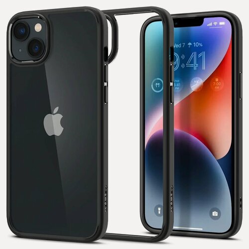Изображение товара Чехол Spigen на Apple iPhone 14 Plus (ACS04895) Ultra Hybrid / Спиген чехол для Айфон 14 Плюс накладка, противоударный, с защитой камеры, черный