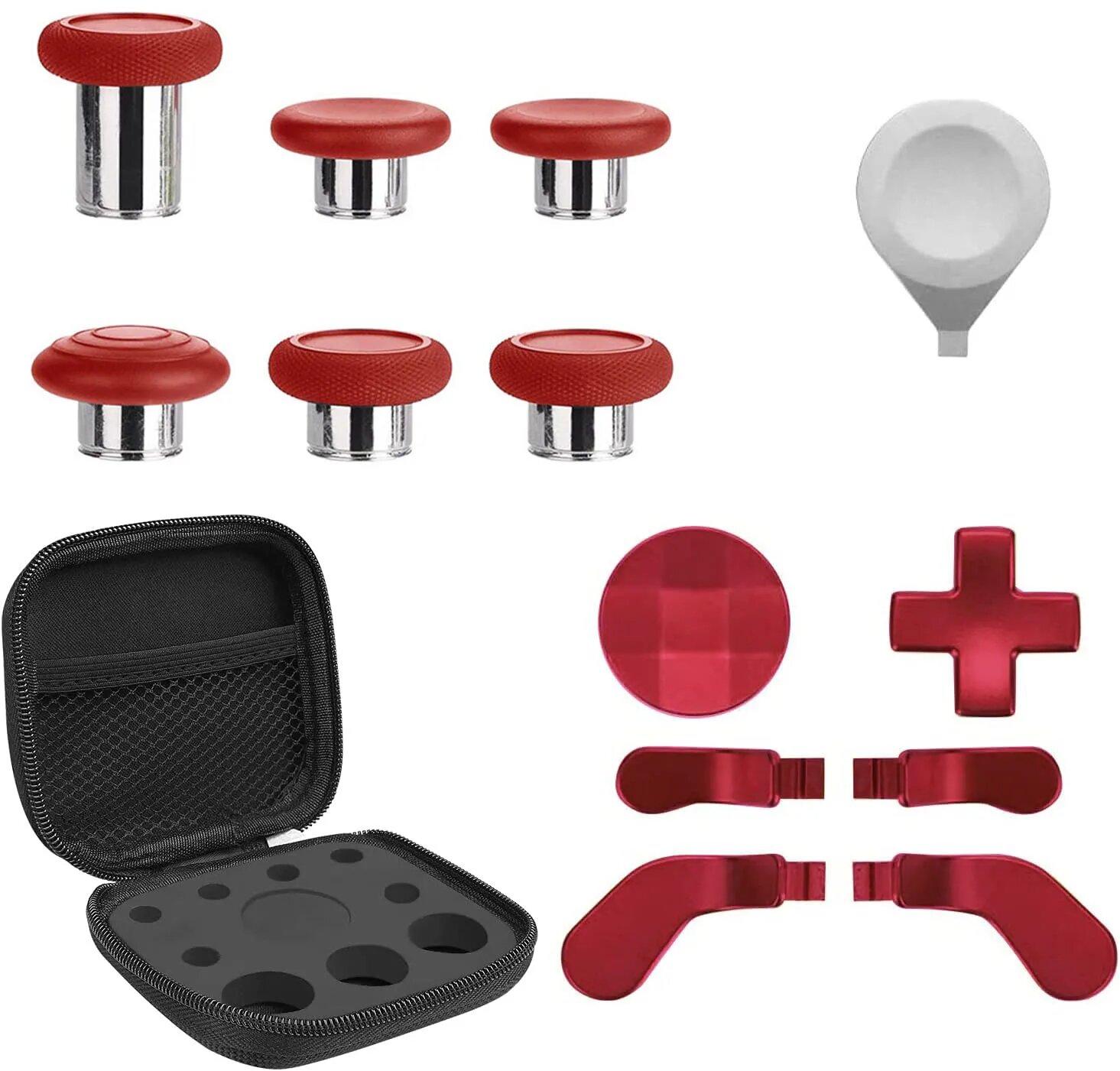 Микросхема Xbox One Elite Series 2 13 w 1 Metalowe kciuki Joystick Metal Mod 6 Swap Stick, 4 łopatki, 2 D-Pad Elite 2 Akcesoria, Red