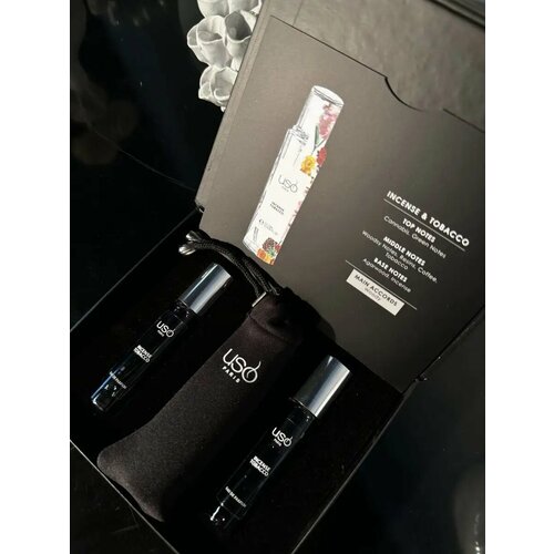 Духи стойкие USO PARIS INCENSE TOBACCO парфюм 3 шт по 15 мл, Формат Travel Set