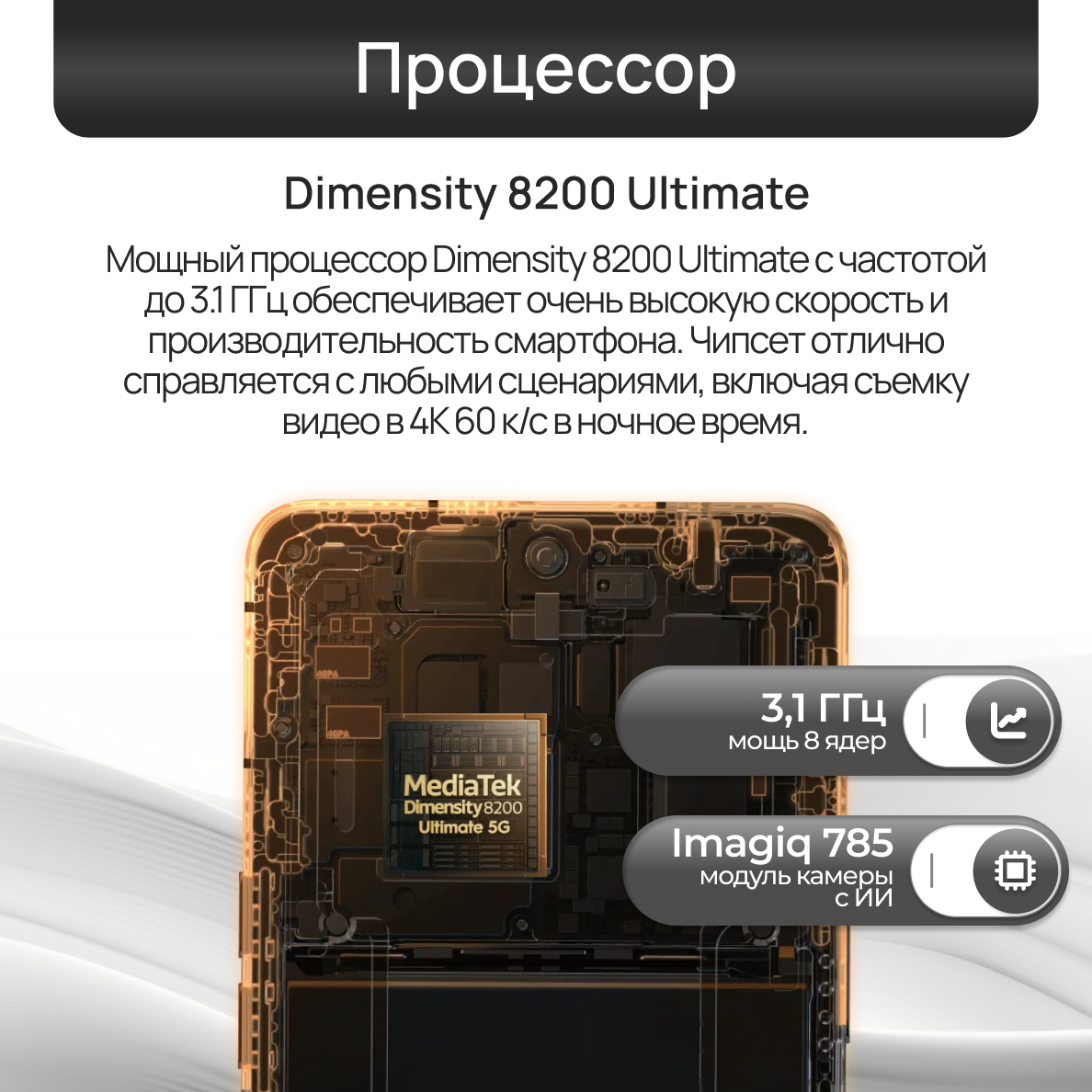 Смартфон TECNO CAMON 30 Pro 5G 12/256 ГБ, Silver + Тариф Megafon — фото 1