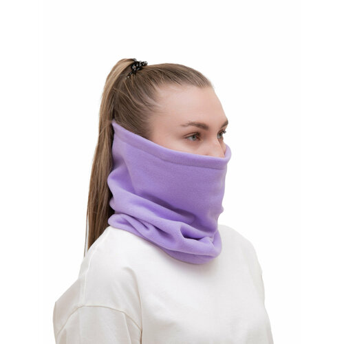 фото Снуд poncho_id бафф для взрослых и детей,34х26 см, сиреневый