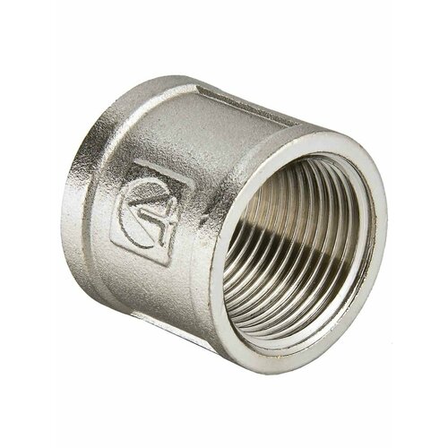 фото Муфта valtec 3/4" латунь никелированная vtr.270. n.0005