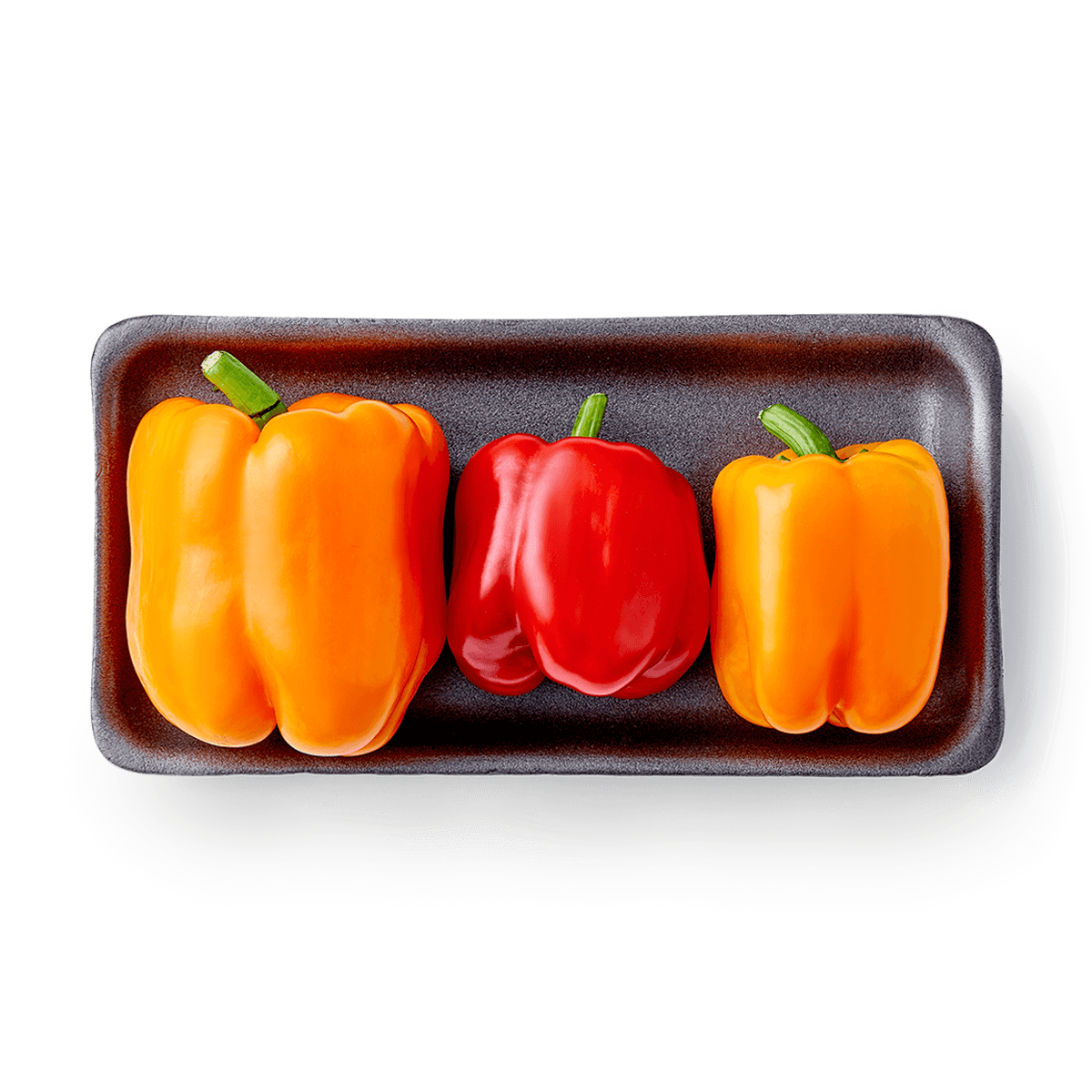 Перец болгарский свежий, микс, на пластиковой подложке, вес нетто 500 гр — фото 1